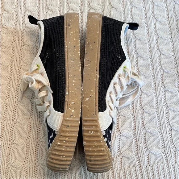 Women’s 8.5 Calcado Havaianas TNS Mix mesh flat sneakers polka dot black white - Picture 8 of 10